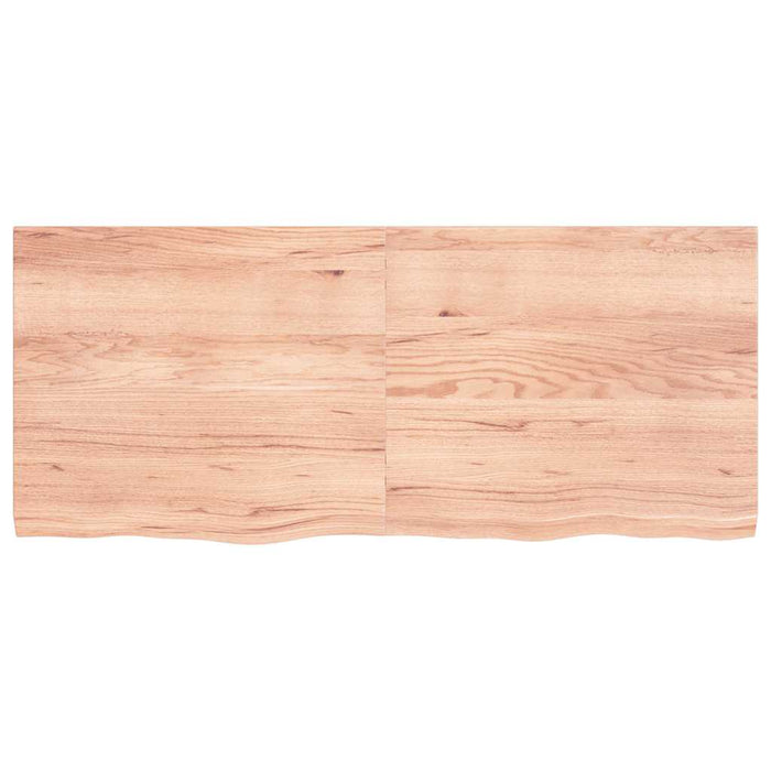 Raft de perete maro deschis 140x60x(2-4) cm lemn stejar tratat - WALTI WALTI