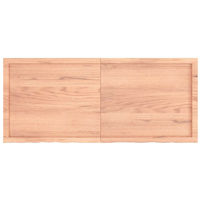 Raft de perete maro deschis 140x60x(2-6) cm lemn stejar tratat - WALTI WALTI