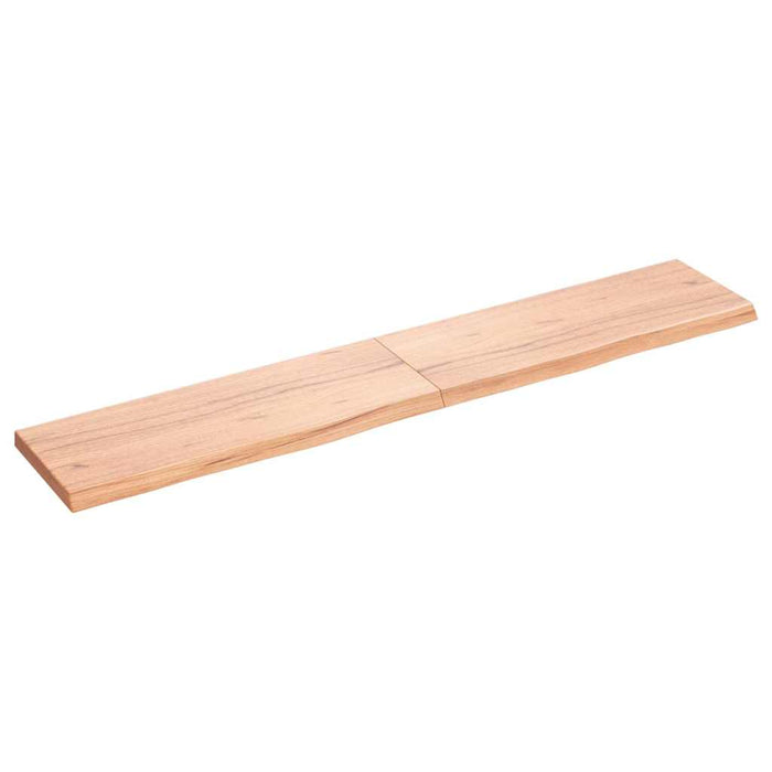 Raft de perete maro deschis 160x30x(2-4) cm lemn stejar tratat - WALTI WALTI