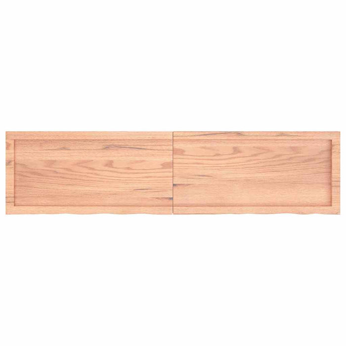 Raft de perete maro deschis 160x40x(2-4) cm lemn stejar tratat - WALTI WALTI