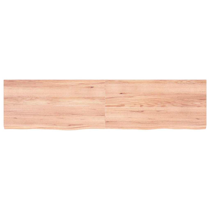 Raft de perete maro deschis 160x40x(2-4) cm lemn stejar tratat - WALTI WALTI