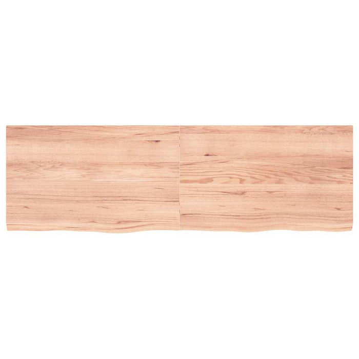 Raft de perete maro deschis 160x50x(2-4) cm lemn stejar tratat - WALTI WALTI