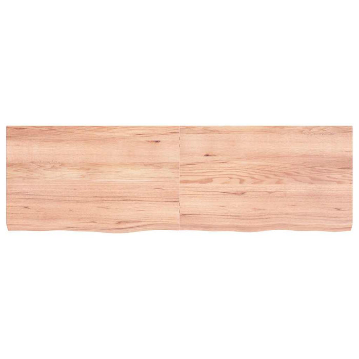 Raft de perete maro deschis 160x50x(2-6) cm lemn stejar tratat WALTI