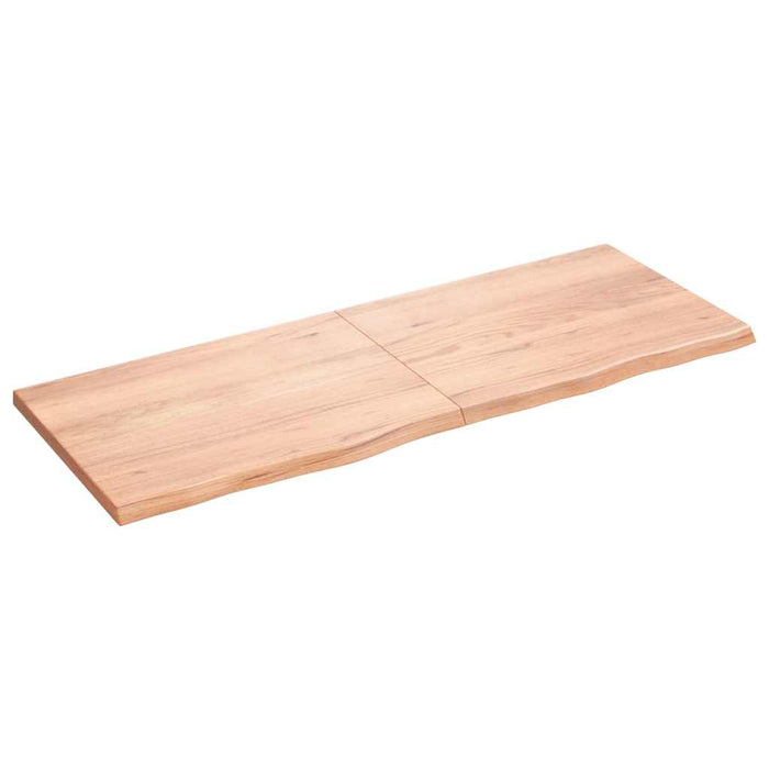 Raft de perete maro deschis 160x60x(2-4) cm lemn stejar tratat - WALTI WALTI