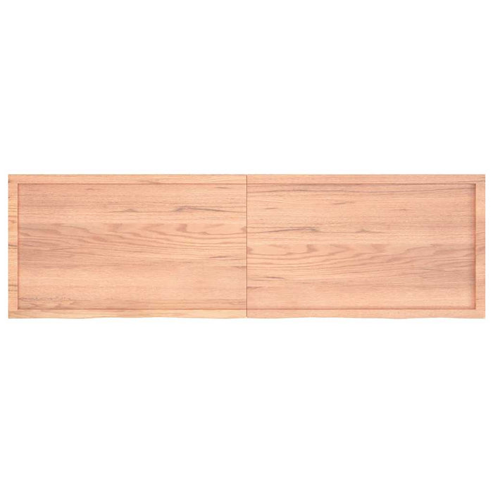 Raft de perete maro deschis 200x60x(2-4) cm lemn stejar tratat WALTI