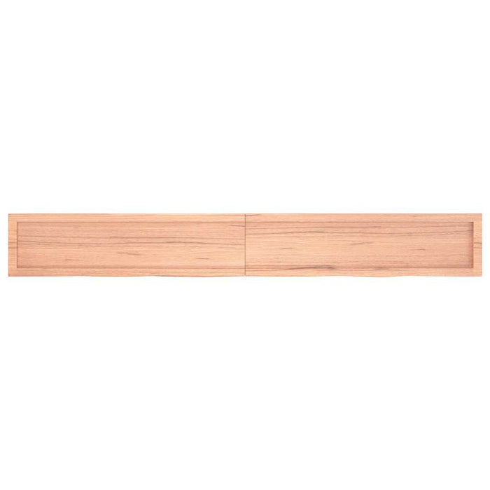 Raft de perete maro deschis 220x30x(2-6) cm lemn stejar tratat WALTI