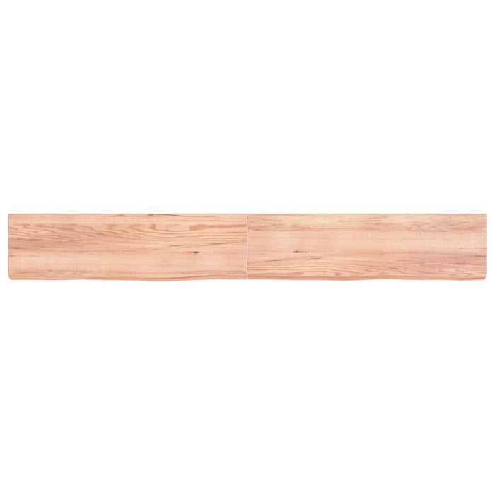 Raft de perete maro deschis 220x30x(2-6) cm lemn stejar tratat WALTI