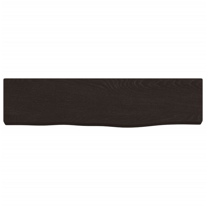 Raft de perete maro închis 40x10x2 cm lemn masiv stejar tratat - WALTI WALTI