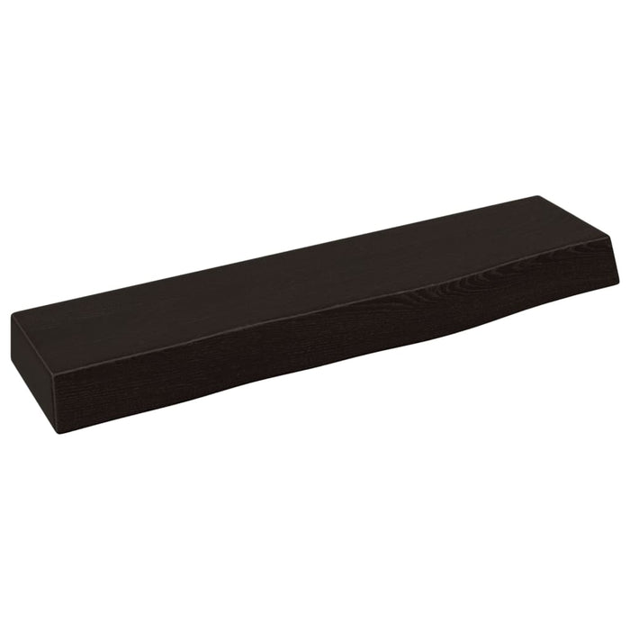 Raft de perete maro închis 40x10x4 cm lemn masiv stejar tratat WALTI