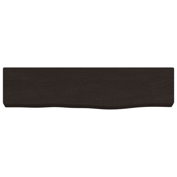 Raft de perete maro închis 40x10x4 cm lemn masiv stejar tratat WALTI