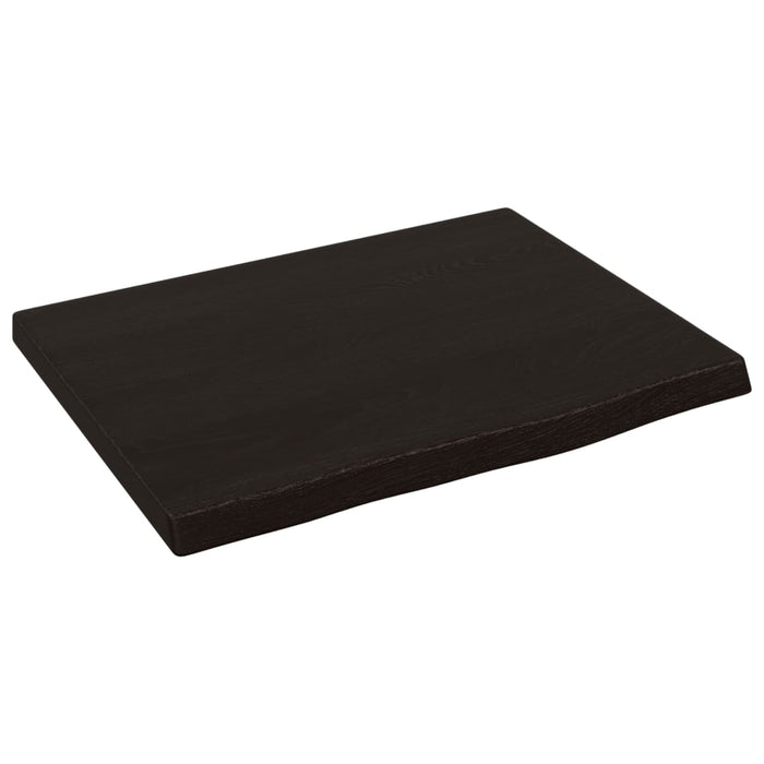 Raft de perete maro închis 40x30x2 cm lemn masiv stejar tratat - WALTI WALTI