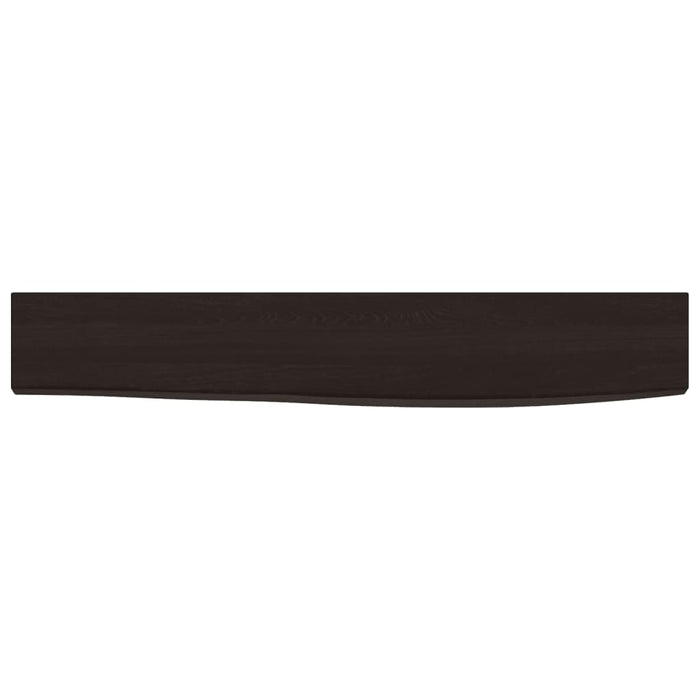 Raft de perete maro închis 60x10x2 cm lemn masiv stejar tratat WALTI