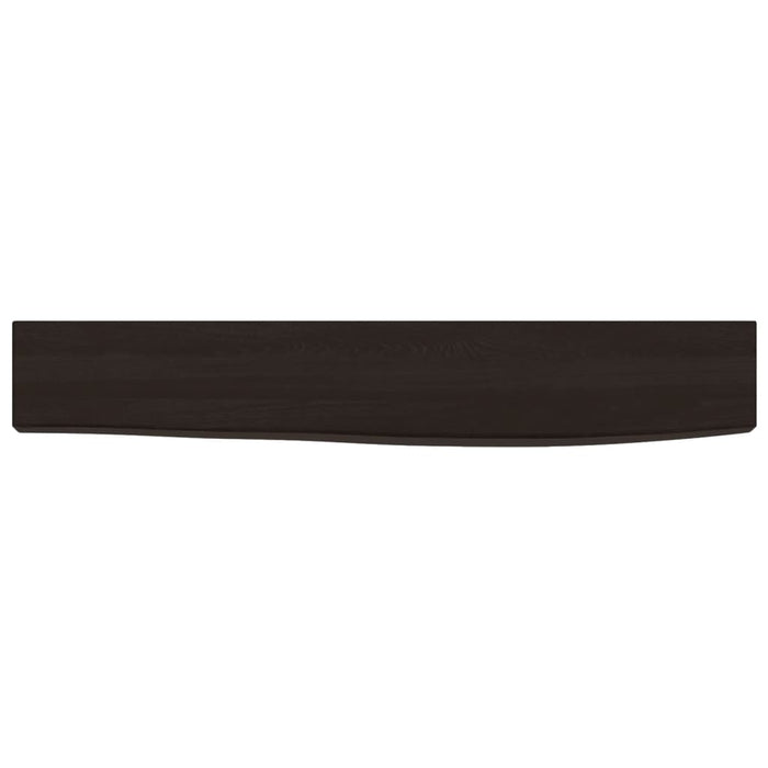 Raft de perete maro închis 60x10x4 cm lemn masiv stejar tratat - WALTI WALTI