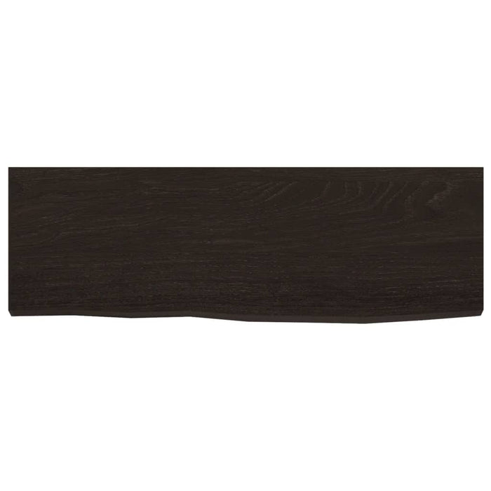 Raft de perete maro închis 60x20x2 cm lemn masiv stejar tratat - WALTI WALTI