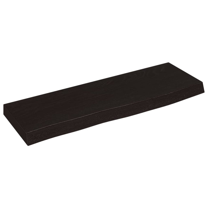 Raft de perete maro închis 60x20x4 cm lemn masiv stejar tratat WALTI