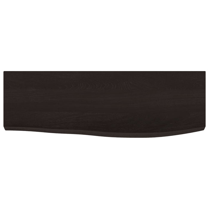 Raft de perete maro închis 60x20x4 cm lemn masiv stejar tratat WALTI