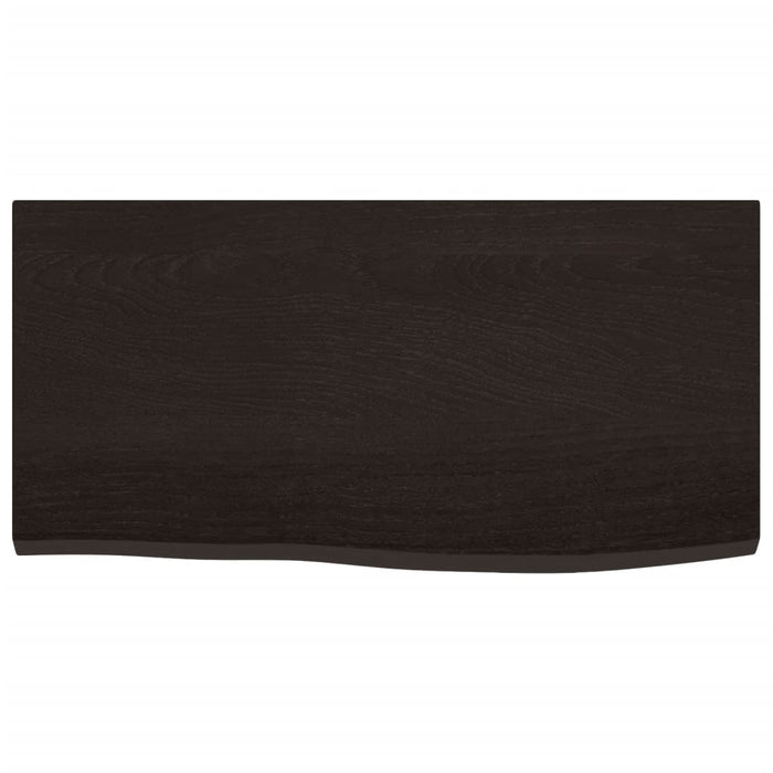 Raft de perete maro închis 60x30x2 cm lemn masiv stejar tratat - WALTI WALTI
