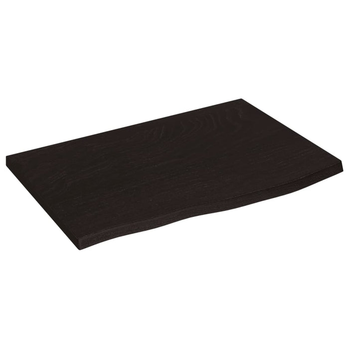 Raft de perete maro închis 60x40x2 cm lemn masiv stejar tratat - WALTI WALTI