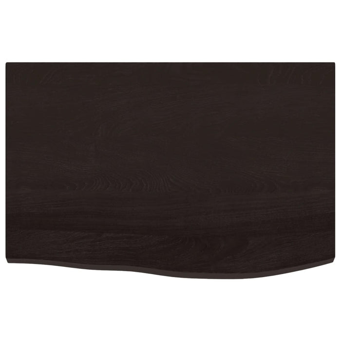 Raft de perete maro închis 60x40x2 cm lemn masiv stejar tratat - WALTI WALTI