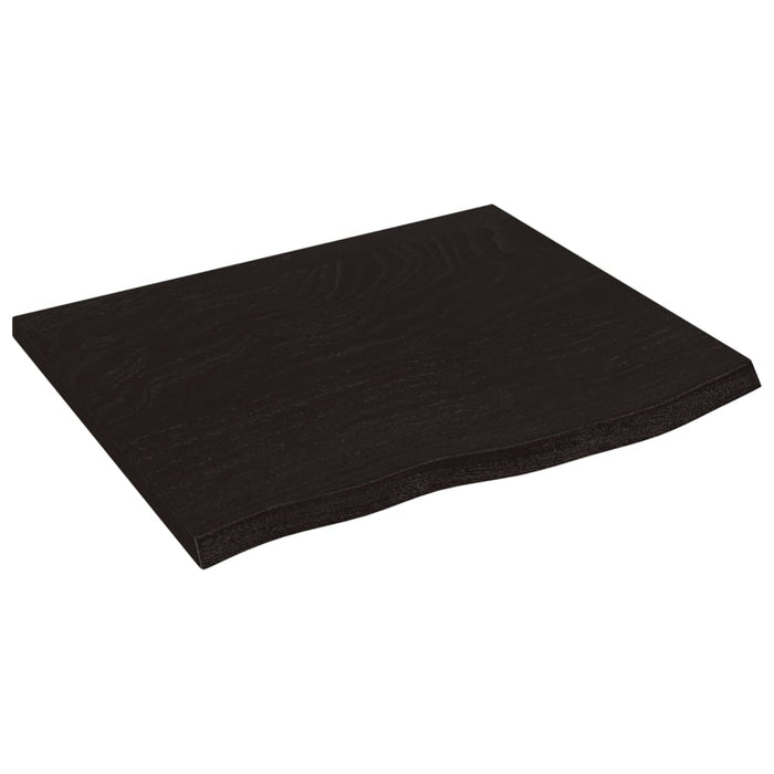 Raft de perete maro închis 60x50x2 cm lemn masiv stejar tratat - WALTI WALTI