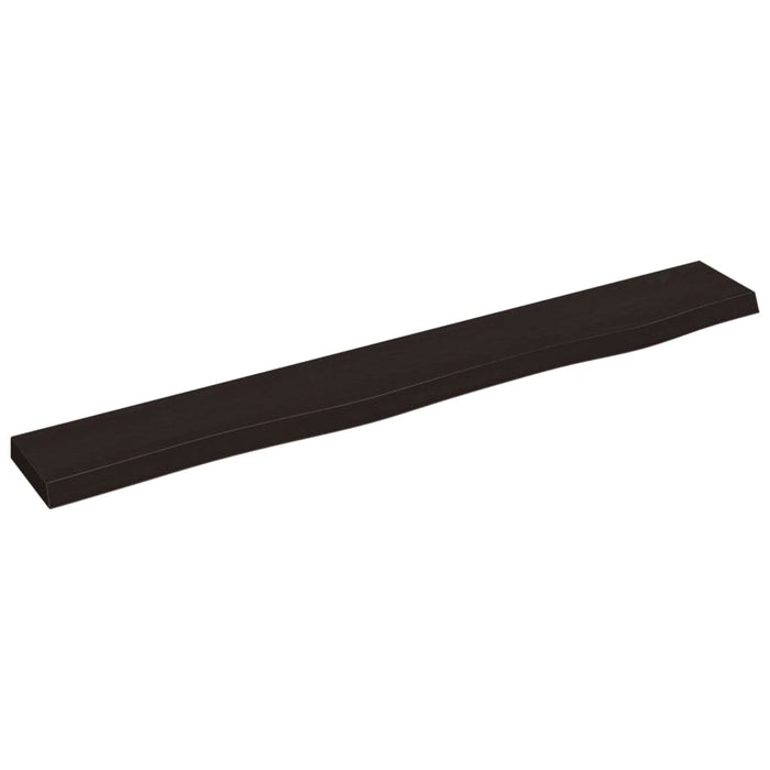 Raft de perete maro închis 80x10x2 cm lemn masiv stejar tratat WALTI