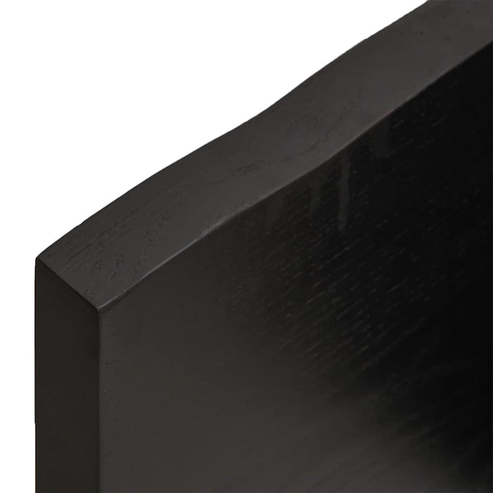 Raft de perete maro închis 80x10x4 cm lemn masiv stejar tratat WALTI