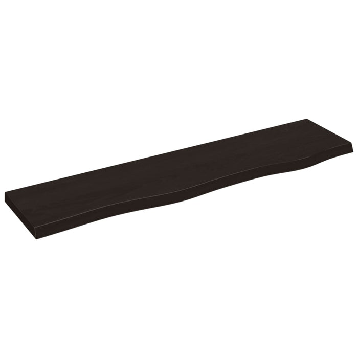 Raft de perete maro închis 80x20x2 cm lemn masiv stejar tratat WALTI