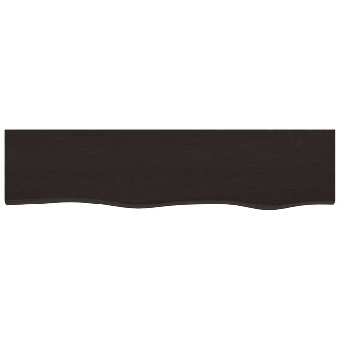 Raft de perete maro închis 80x20x2 cm lemn masiv stejar tratat WALTI