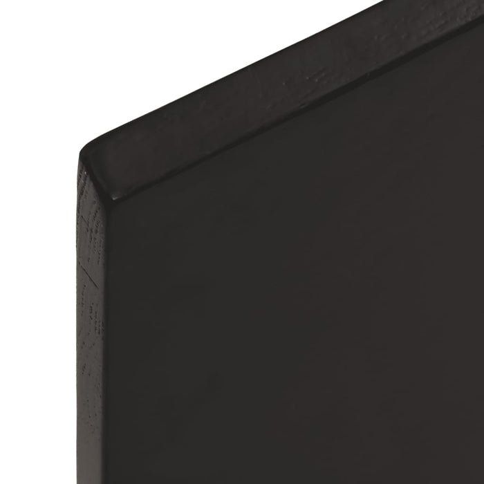 Raft de perete maro închis 80x20x2 cm lemn masiv stejar tratat WALTI