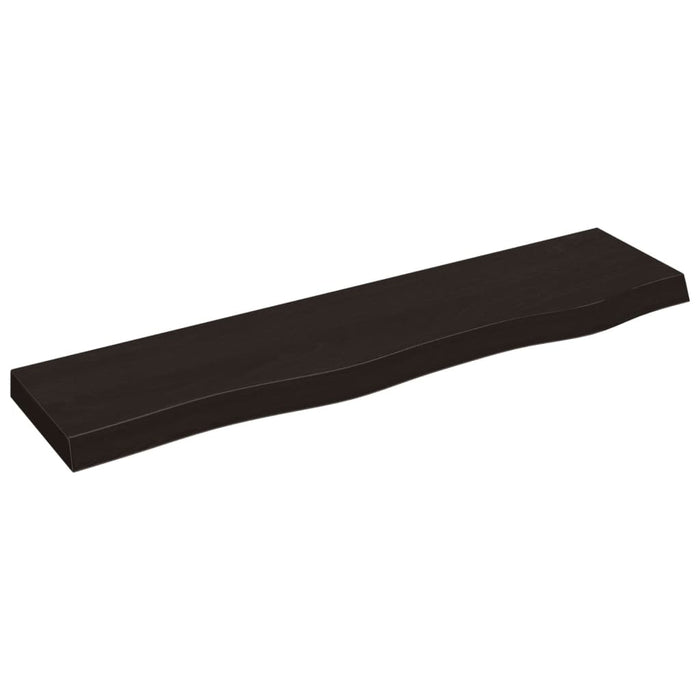 Raft de perete maro închis 80x20x4 cm lemn masiv stejar tratat WALTI