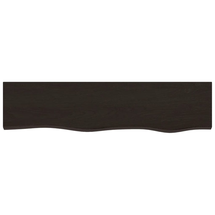 Raft de perete maro închis 80x20x4 cm lemn masiv stejar tratat WALTI