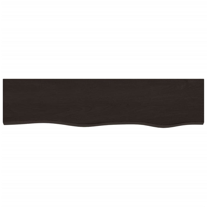 Raft de perete maro închis 80x20x6 cm lemn masiv stejar tratat WALTI