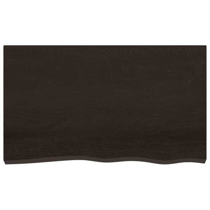 Raft de perete maro închis 100x60x2 cm lemn masiv stejar tratat - WALTI WALTI