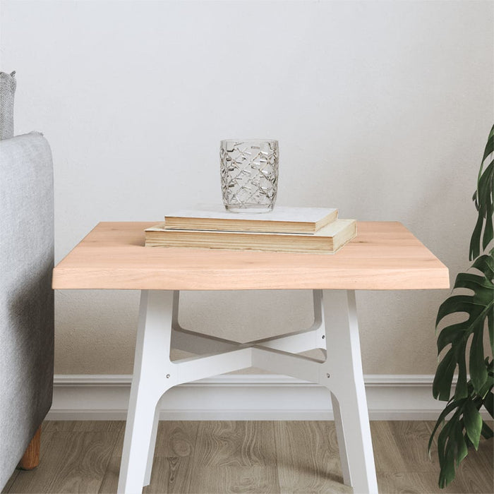 Blat masă 40x40x4 cm lemn masiv stejar netratat contur organic - WALTI WALTI