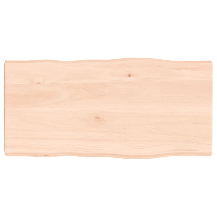 Blat masă 80x40x(2-4) cm lemn stejar netratat contur organic WALTI