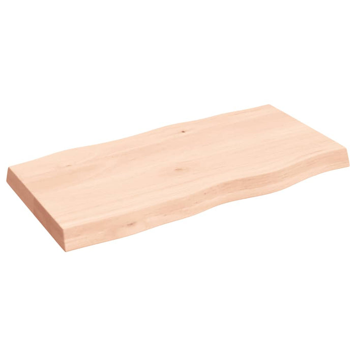 Blat masă 80x40x(2-6) cm lemn stejar netratat contur organic WALTI