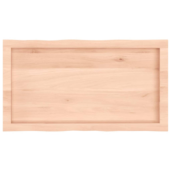 Blat masă 80x40x(2-6) cm lemn stejar netratat contur organic WALTI