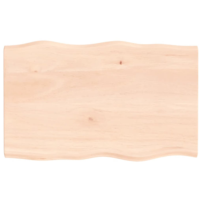 Blat masă 80x50x2 cm lemn masiv stejar netratat contur organic WALTI