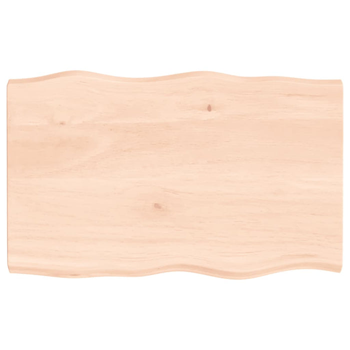 Blat masă 80x50x(2-4) cm lemn stejar netratat contur organic WALTI