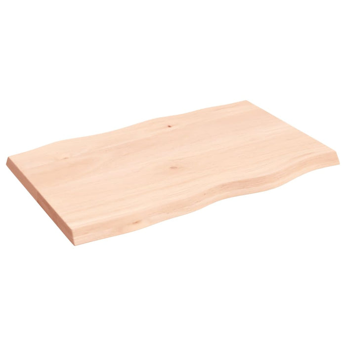 Blat masă 80x50x(2-4) cm lemn stejar netratat contur organic WALTI