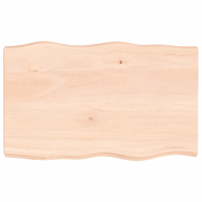 Blat masă 80x50x(2-6) cm lemn stejar netratat contur organic WALTI