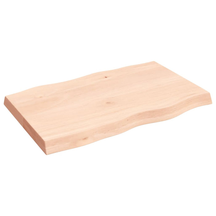 Blat masă 80x50x(2-6) cm lemn stejar netratat contur organic WALTI