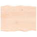 Blat masă 80x60x2 cm lemn masiv stejar netratat contur organic - WALTI WALTI