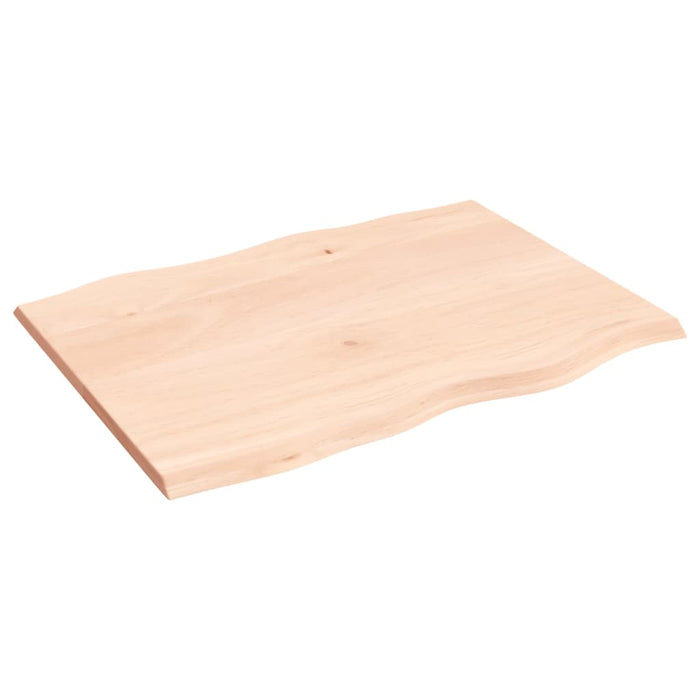 Blat masă 80x60x2 cm lemn masiv stejar netratat contur organic - WALTI WALTI