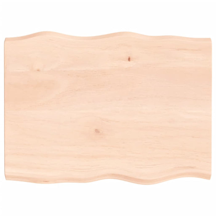 Blat masă 80x60x(2-4) cm lemn stejar netratat contur organic WALTI