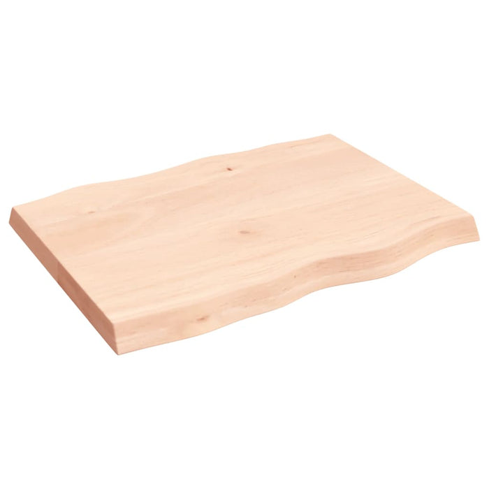 Blat masă 80x60x(2-6) cm lemn stejar netratat contur organic WALTI