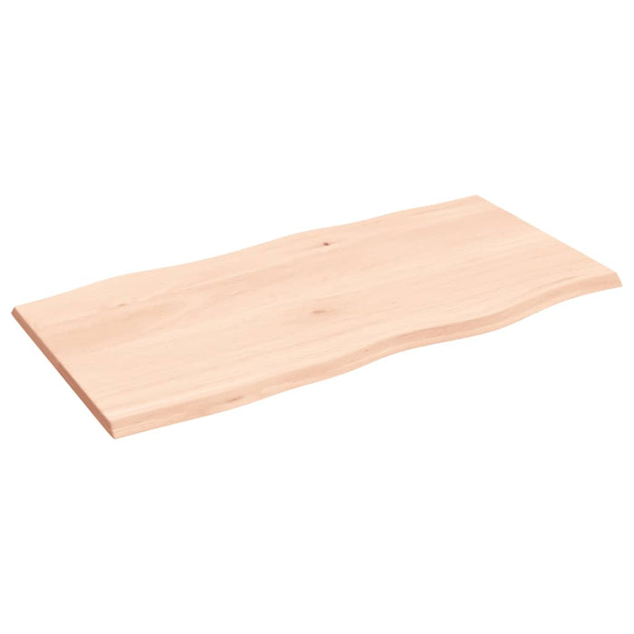 Blat masă 100x50x2 cm stejar masiv netratat contur organic WALTI