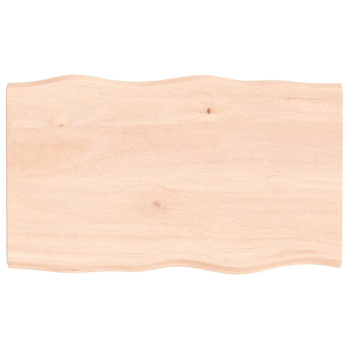 Blat masă 100x60x(2-4) cm lemn stejar netratat contur organic WALTI