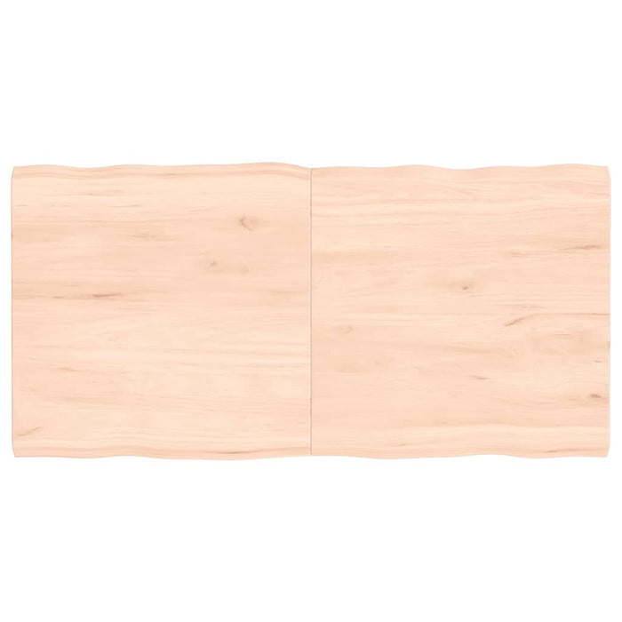 Blat masă 120x60x(2-4) cm lemn stejar netratat contur organic WALTI
