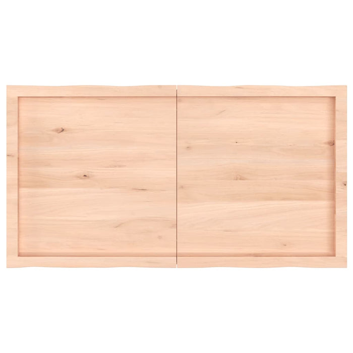 Blat masă 120x60x(2-4) cm lemn stejar netratat contur organic WALTI